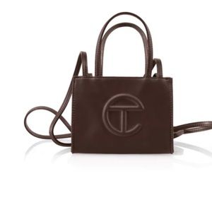 Telfar small chocolate shopping bag